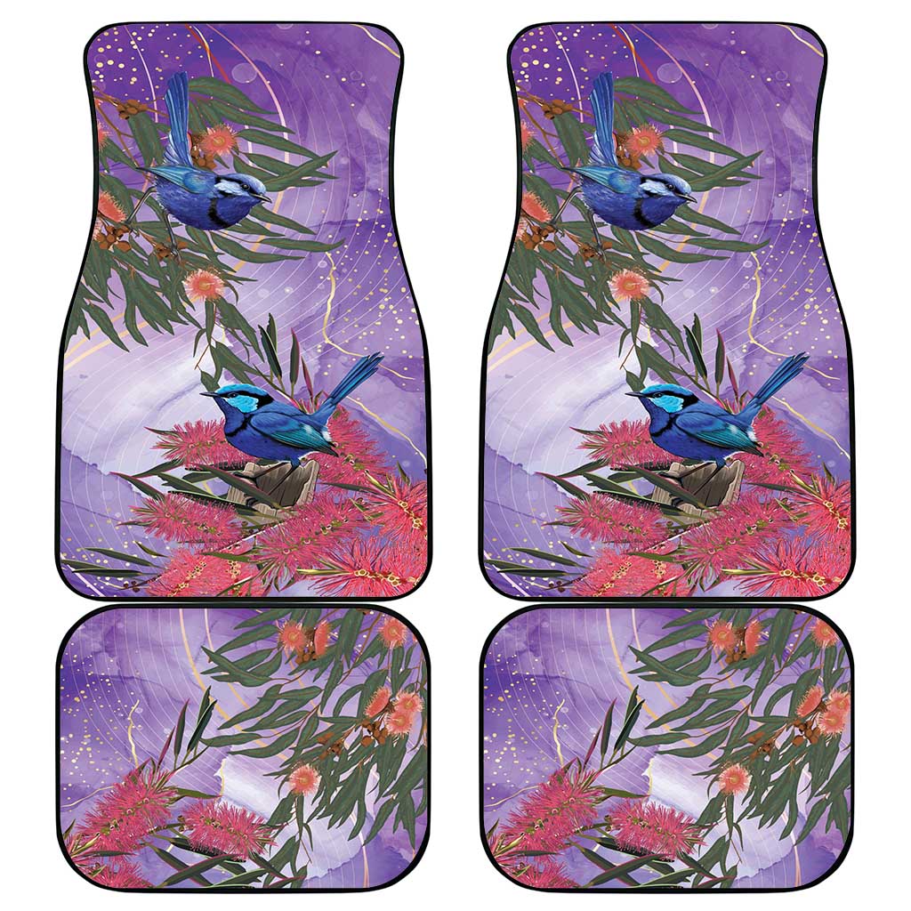 Australia Splendid Fairy Wren on Eucalyptus Car Mats Epilepsy Awareness - Aussie Hoodie