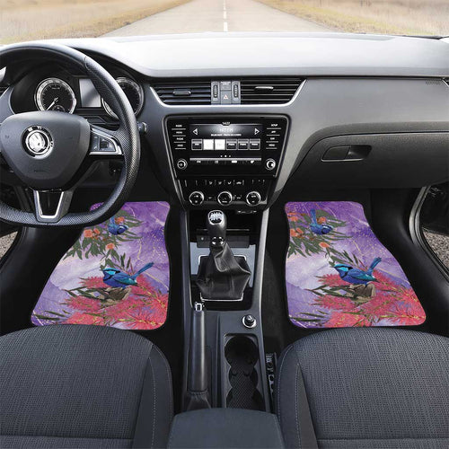 Australia Splendid Fairy Wren on Eucalyptus Car Mats Epilepsy Awareness - Aussie Hoodie