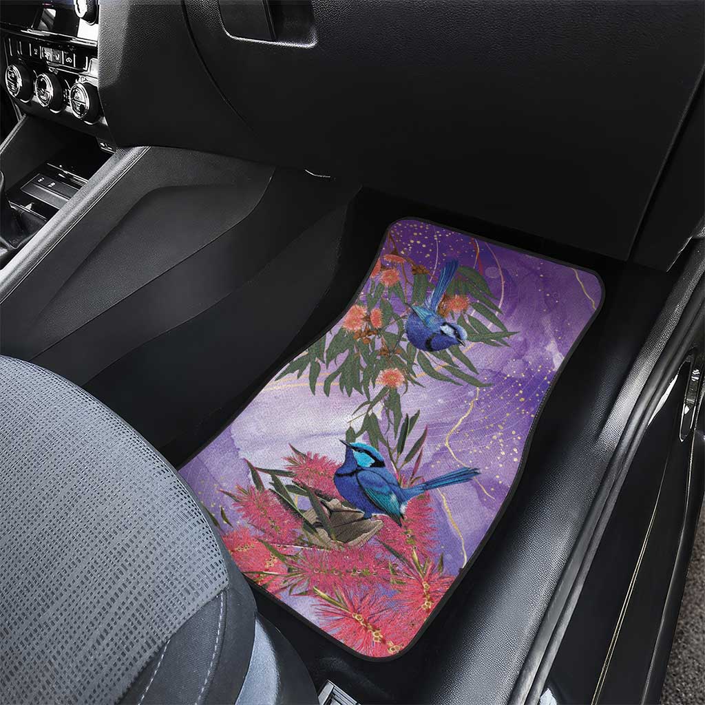 Australia Splendid Fairy Wren on Eucalyptus Car Mats Epilepsy Awareness - Aussie Hoodie