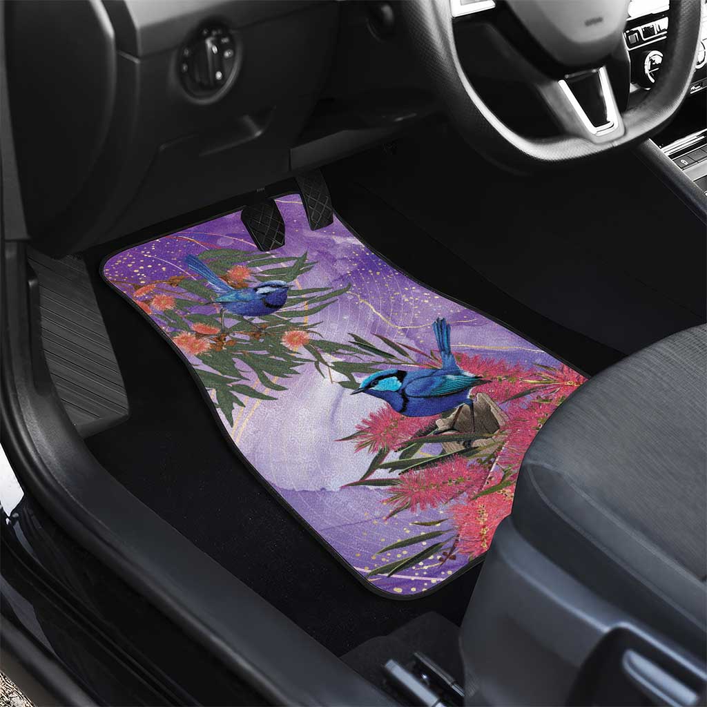 Australia Splendid Fairy Wren on Eucalyptus Car Mats Epilepsy Awareness - Aussie Hoodie