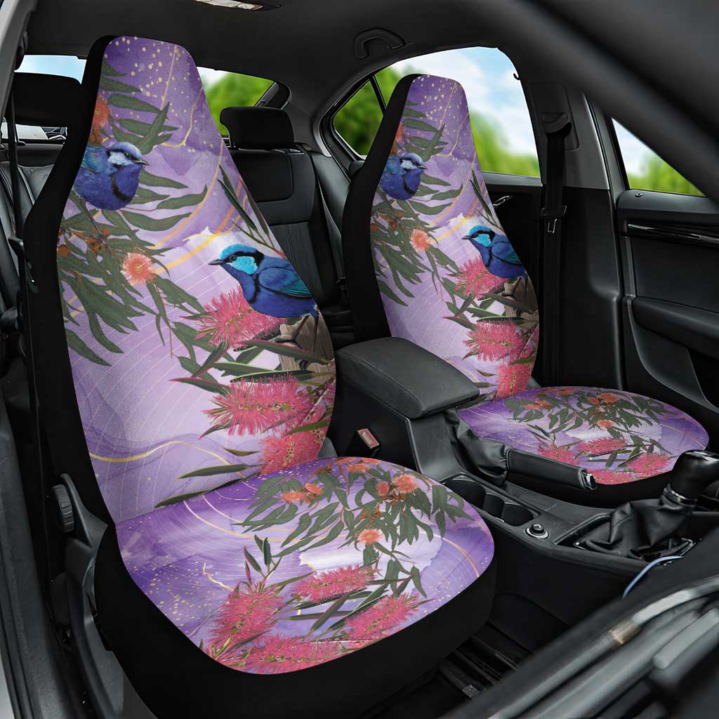 Australia Splendid Fairy Wren on Eucalyptus Car Seat Cover Epilepsy Awareness - Aussie Hoodie