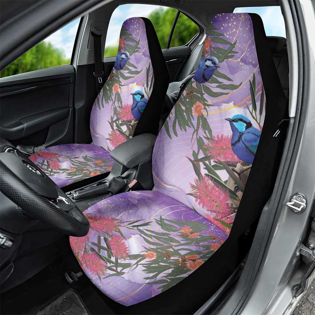 Australia Splendid Fairy Wren on Eucalyptus Car Seat Cover Epilepsy Awareness - Aussie Hoodie