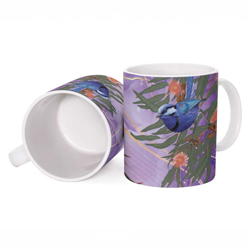 Australia Splendid Fairy Wren on Eucalyptus Ceramic Mug Epilepsy Awareness - Aussie Hoodie