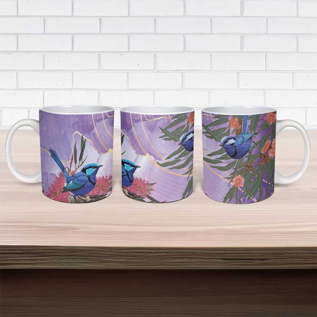 Australia Splendid Fairy Wren on Eucalyptus Ceramic Mug Epilepsy Awareness - Aussie Hoodie