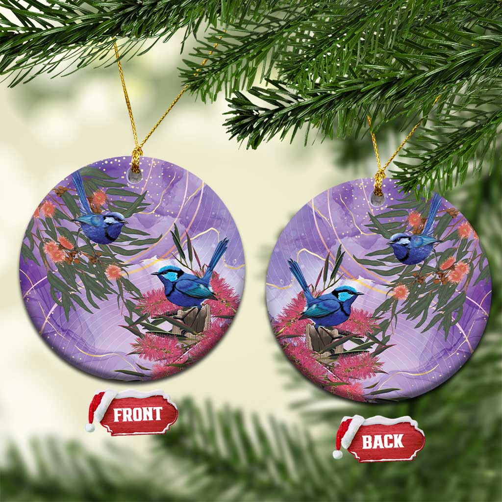 Australia Splendid Fairy Wren on Eucalyptus Ceramic Ornament Epilepsy Awareness - Aussie Hoodie