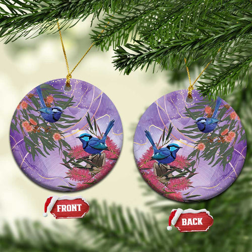 Australia Splendid Fairy Wren on Eucalyptus Ceramic Ornament Epilepsy Awareness - Aussie Hoodie