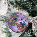 Australia Splendid Fairy Wren on Eucalyptus Ceramic Ornament Epilepsy Awareness - Aussie Hoodie