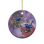 Australia Splendid Fairy Wren on Eucalyptus Ceramic Ornament Epilepsy Awareness - Aussie Hoodie