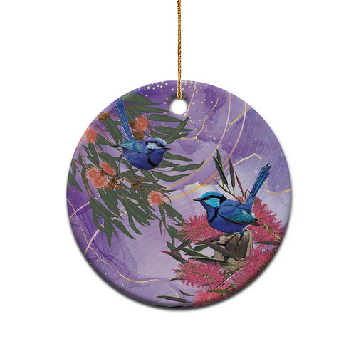 Australia Splendid Fairy Wren on Eucalyptus Ceramic Ornament Epilepsy Awareness - Aussie Hoodie