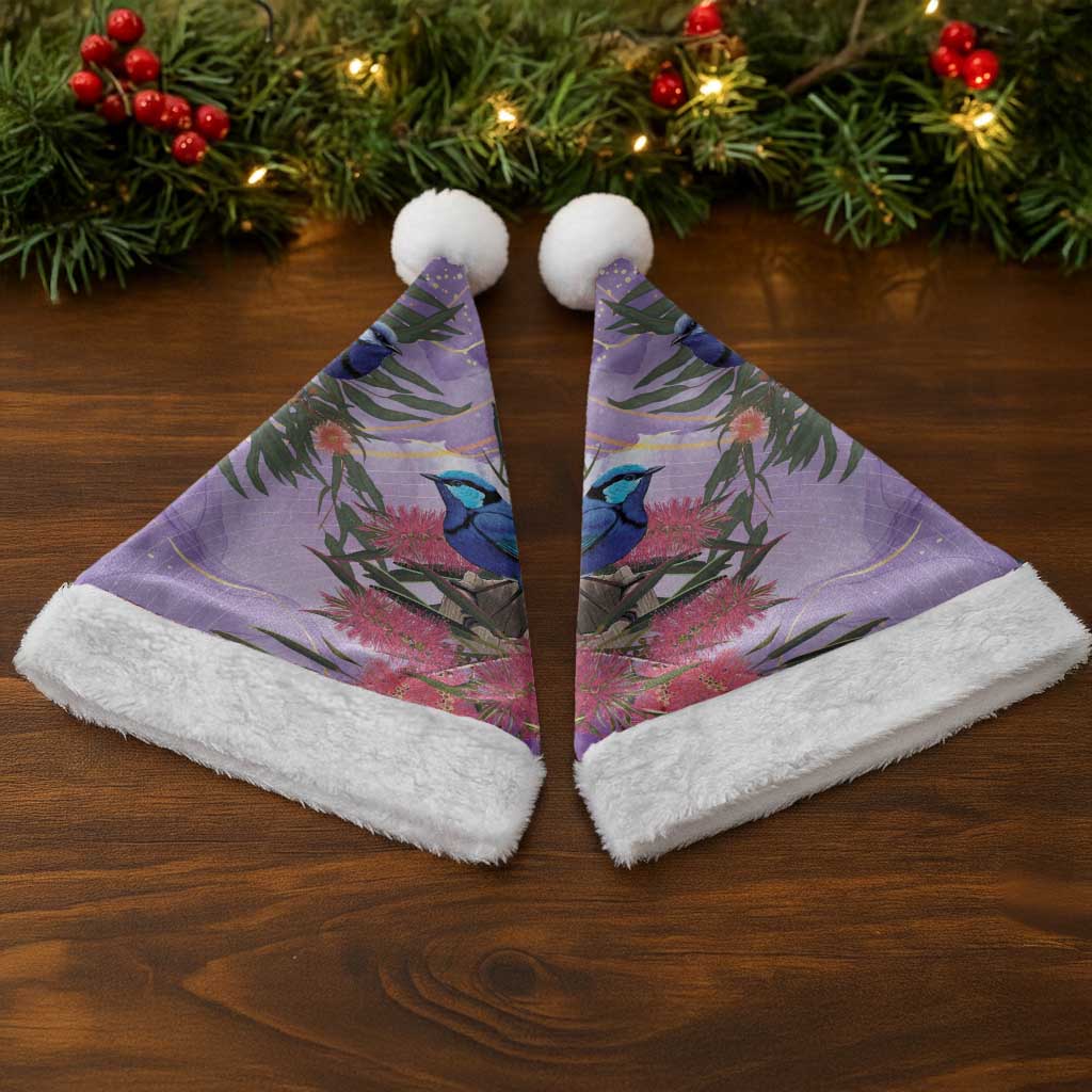 Australia Splendid Fairy Wren on Eucalyptus Christmas Santa Hat Epilepsy Awareness - Aussie Hoodie