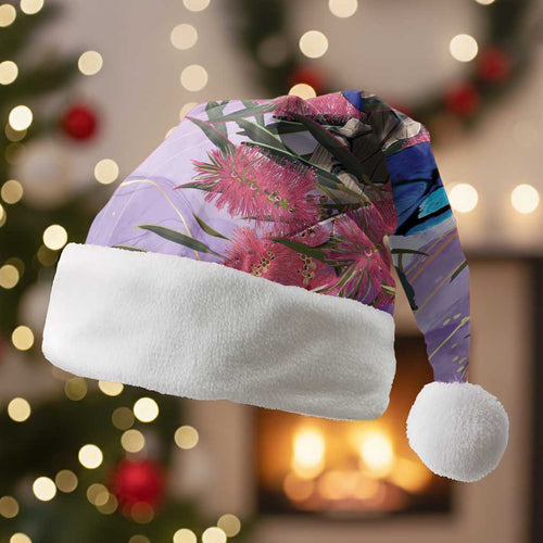 Australia Splendid Fairy Wren on Eucalyptus Christmas Santa Hat Epilepsy Awareness - Aussie Hoodie