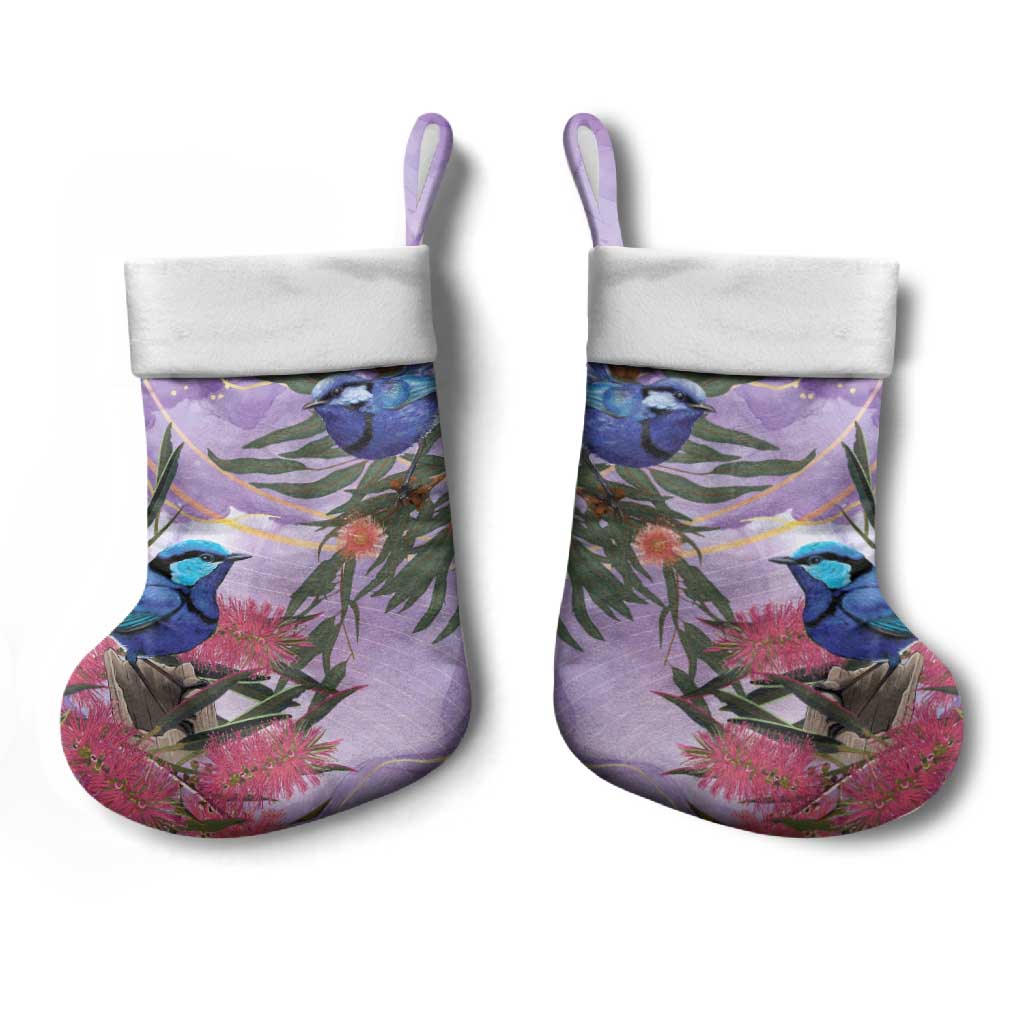 Australia Splendid Fairy Wren on Eucalyptus Christmas Stocking Epilepsy Awareness - Aussie Hoodie