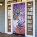 Australia Splendid Fairy Wren on Eucalyptus Door Cover Epilepsy Awareness - Aussie Hoodie