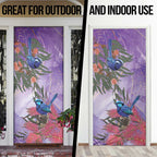 Australia Splendid Fairy Wren on Eucalyptus Door Cover Epilepsy Awareness - Aussie Hoodie