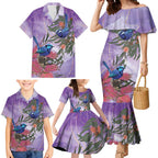 Australia Splendid Fairy Wren on Eucalyptus Family Matching Mermaid Dress and Hawaiian Shirt Epilepsy Awareness - Aussie Hoodie