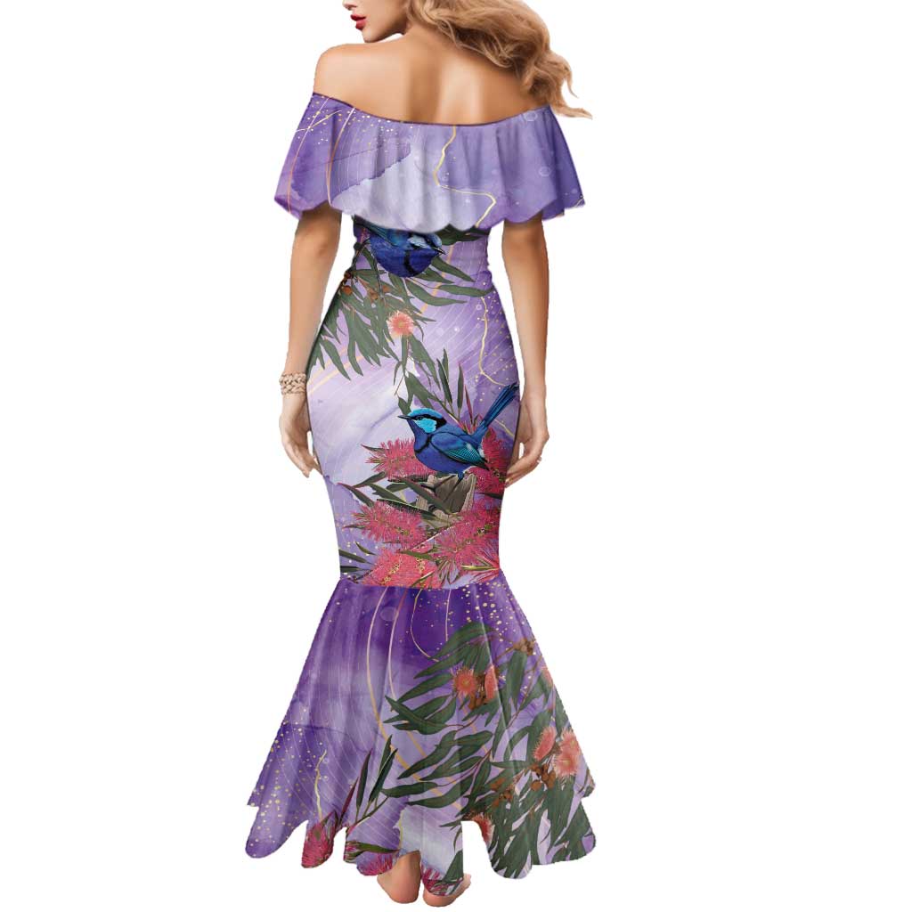 Australia Splendid Fairy Wren on Eucalyptus Family Matching Mermaid Dress and Hawaiian Shirt Epilepsy Awareness - Aussie Hoodie