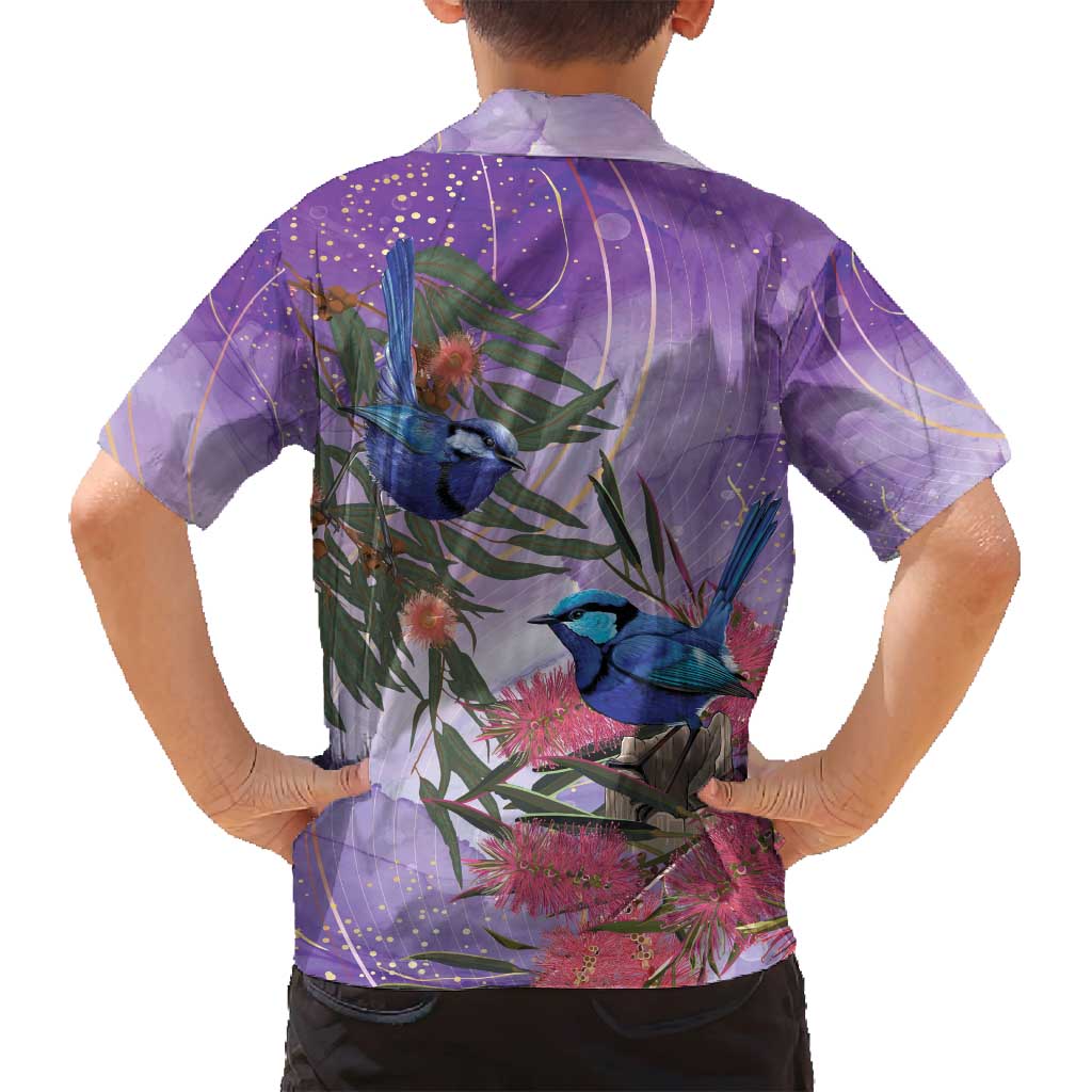Australia Splendid Fairy Wren on Eucalyptus Family Matching Off Shoulder Maxi Dress and Hawaiian Shirt Epilepsy Awareness - Aussie Hoodie