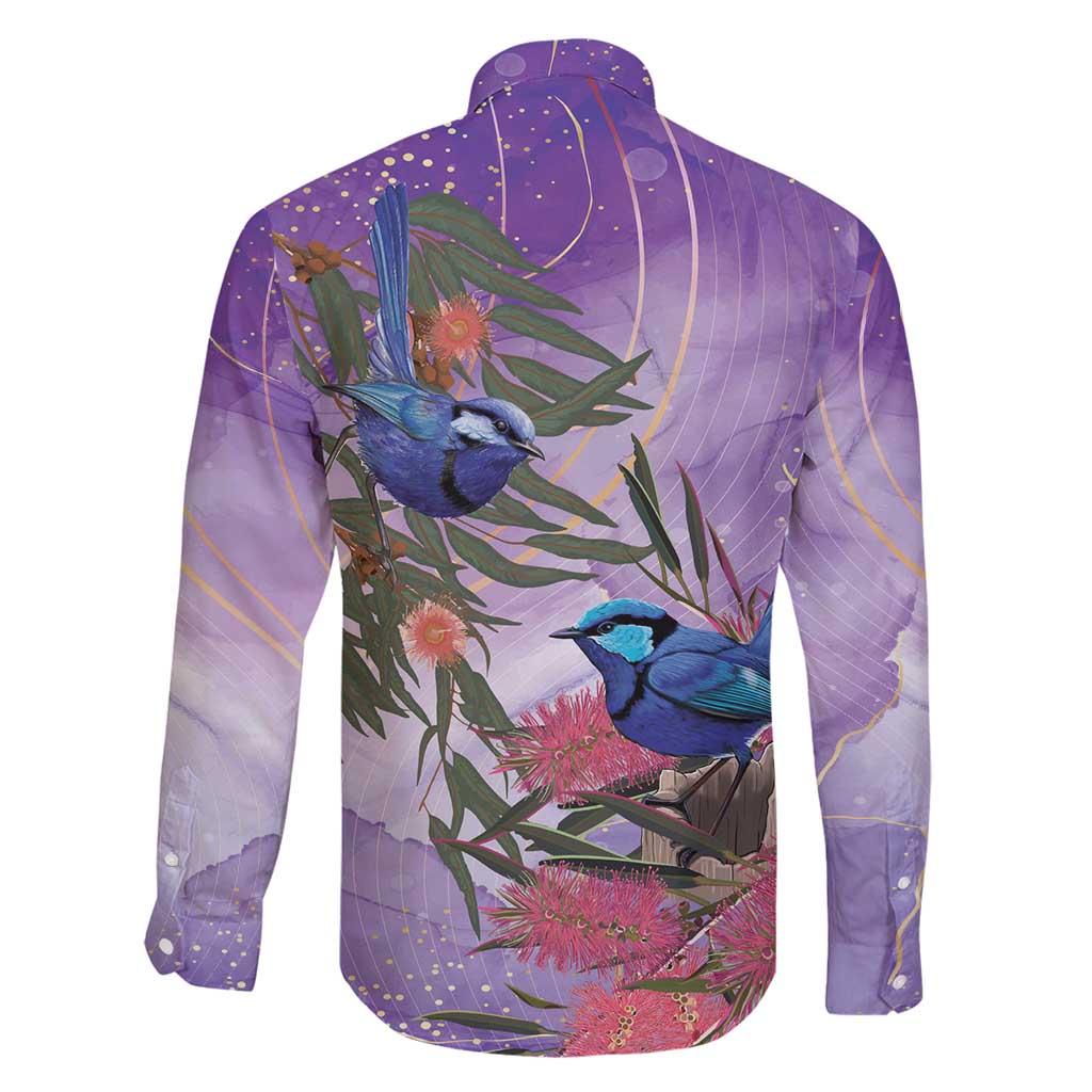 Australia Splendid Fairy Wren on Eucalyptus Family Matching Off Shoulder Maxi Dress and Hawaiian Shirt Epilepsy Awareness - Aussie Hoodie
