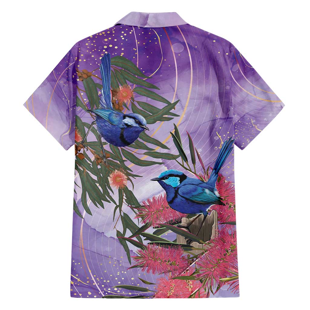 Australia Splendid Fairy Wren on Eucalyptus Family Matching Off Shoulder Short Dress and Hawaiian Shirt Epilepsy Awareness - Aussie Hoodie