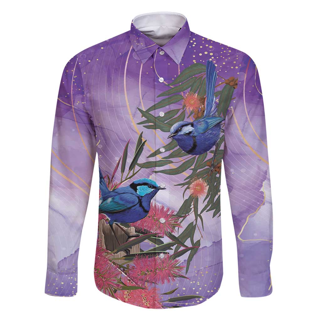 Australia Splendid Fairy Wren on Eucalyptus Family Matching Puletasi and Hawaiian Shirt Epilepsy Awareness - Aussie Hoodie