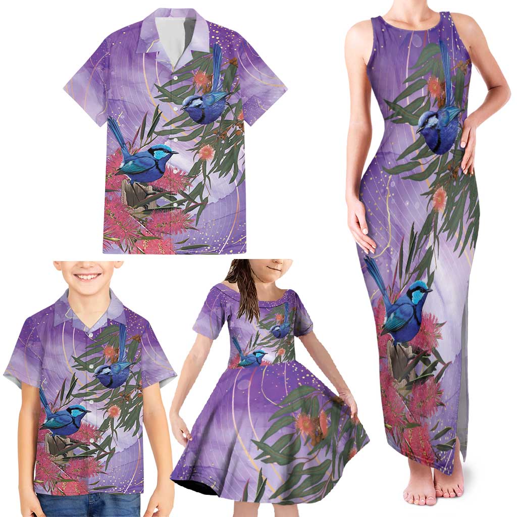 Australia Splendid Fairy Wren on Eucalyptus Family Matching Tank Maxi Dress and Hawaiian Shirt Epilepsy Awareness - Aussie Hoodie