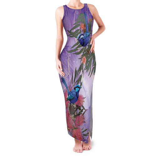 Australia Splendid Fairy Wren on Eucalyptus Family Matching Tank Maxi Dress and Hawaiian Shirt Epilepsy Awareness - Aussie Hoodie