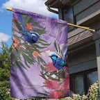 Australia Splendid Fairy Wren on Eucalyptus Garden Flag Epilepsy Awareness - Aussie Hoodie