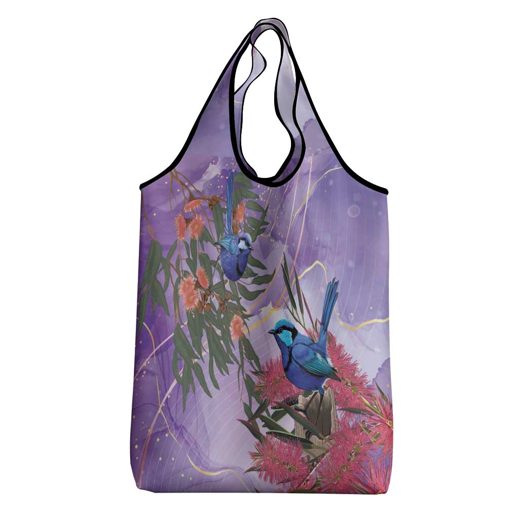 Australia Splendid Fairy Wren on Eucalyptus Grocery Bag Epilepsy Awareness - Aussie Hoodie