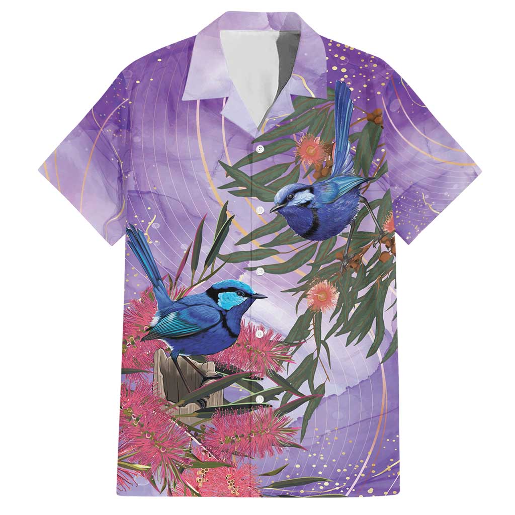 Australia Splendid Fairy Wren on Eucalyptus Hawaiian Shirt Epilepsy Awareness - Aussie Hoodie