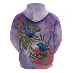 Australia Splendid Fairy Wren on Eucalyptus Hoodie Epilepsy Awareness - Aussie Hoodie