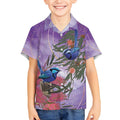 Australia Splendid Fairy Wren on Eucalyptus Kid Hawaiian Shirt Epilepsy Awareness - Aussie Hoodie