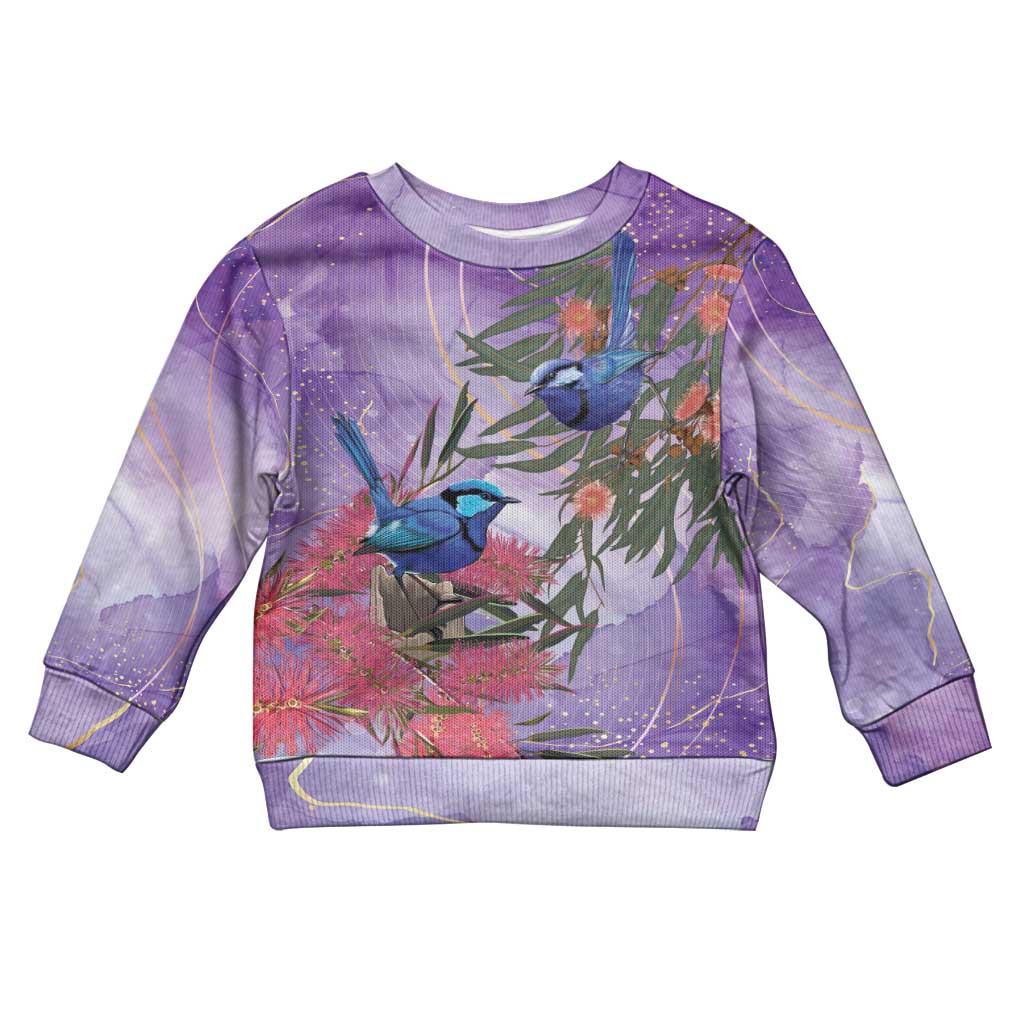 Australia Splendid Fairy Wren on Eucalyptus Kid Ugly Christmas Sweater Epilepsy Awareness - Aussie Hoodie