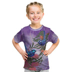 Australia Splendid Fairy Wren on Eucalyptus Kid T Shirt Epilepsy Awareness - Aussie Hoodie