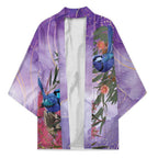 Australia Splendid Fairy Wren on Eucalyptus Kimono Epilepsy Awareness - Aussie Hoodie