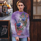 Australia Splendid Fairy Wren on Eucalyptus Ugly Christmas Sweater Epilepsy Awareness - Aussie Hoodie