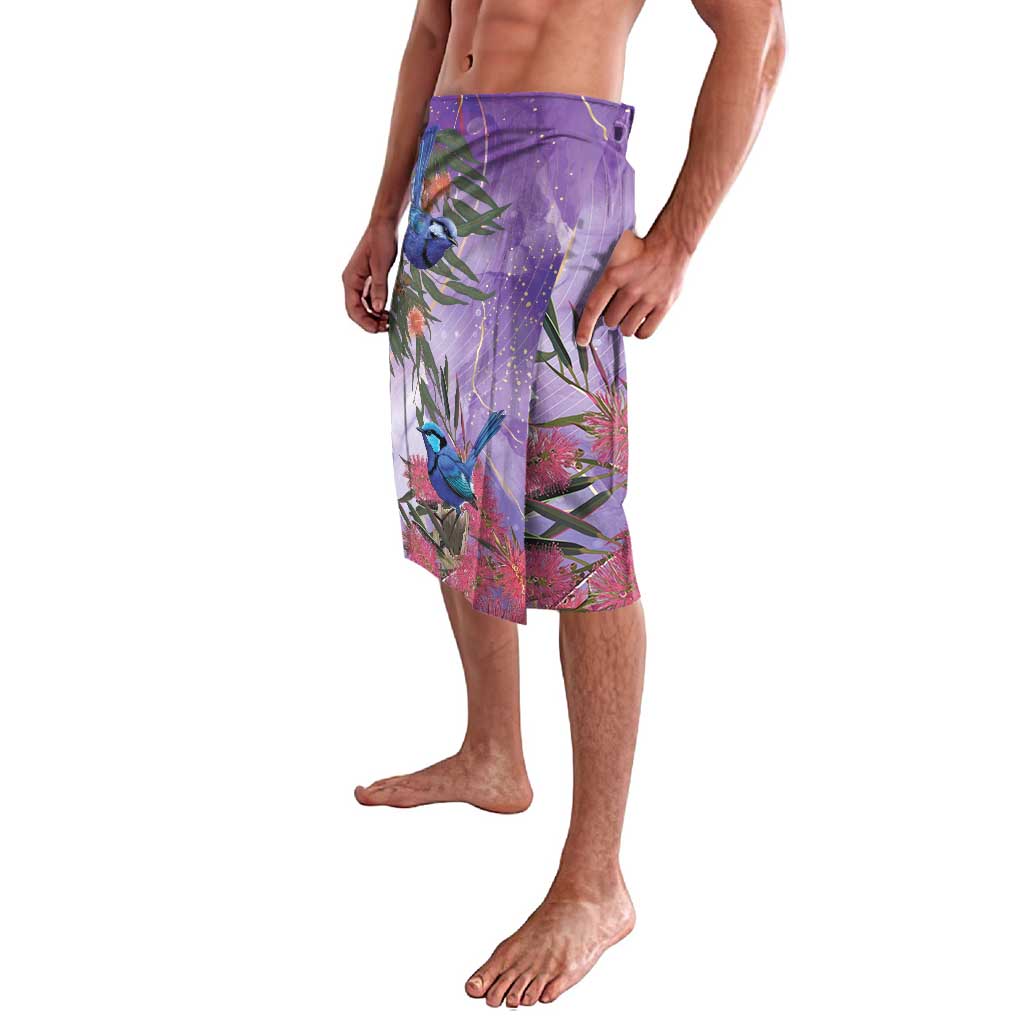 Australia Splendid Fairy Wren on Eucalyptus Lavalava Epilepsy Awareness - Aussie Hoodie