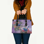 Australia Splendid Fairy Wren on Eucalyptus Leather Bag Epilepsy Awareness - Aussie Hoodie