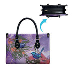 Australia Splendid Fairy Wren on Eucalyptus Leather Bag Epilepsy Awareness - Aussie Hoodie
