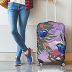 Australia Splendid Fairy Wren on Eucalyptus Luggage Cover Epilepsy Awareness - Aussie Hoodie