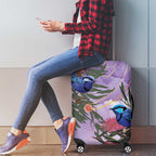 Australia Splendid Fairy Wren on Eucalyptus Luggage Cover Epilepsy Awareness - Aussie Hoodie