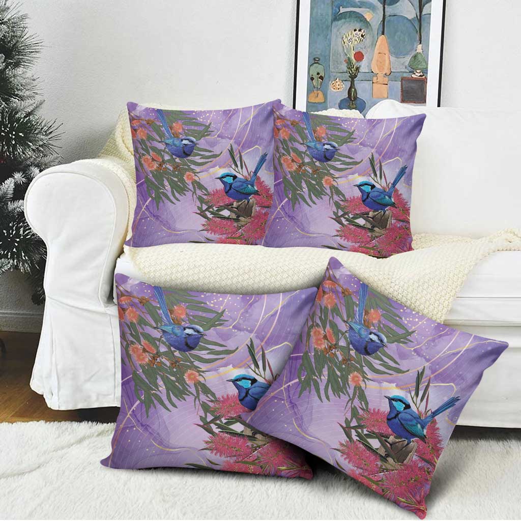Australia Splendid Fairy Wren on Eucalyptus Pillow Cover Epilepsy Awareness - Aussie Hoodie