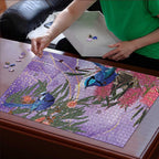 Australia Splendid Fairy Wren on Eucalyptus Puzzle Epilepsy Awareness - Aussie Hoodie
