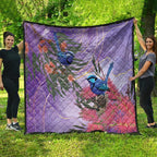 Australia Splendid Fairy Wren on Eucalyptus Quilt Epilepsy Awareness - Aussie Hoodie
