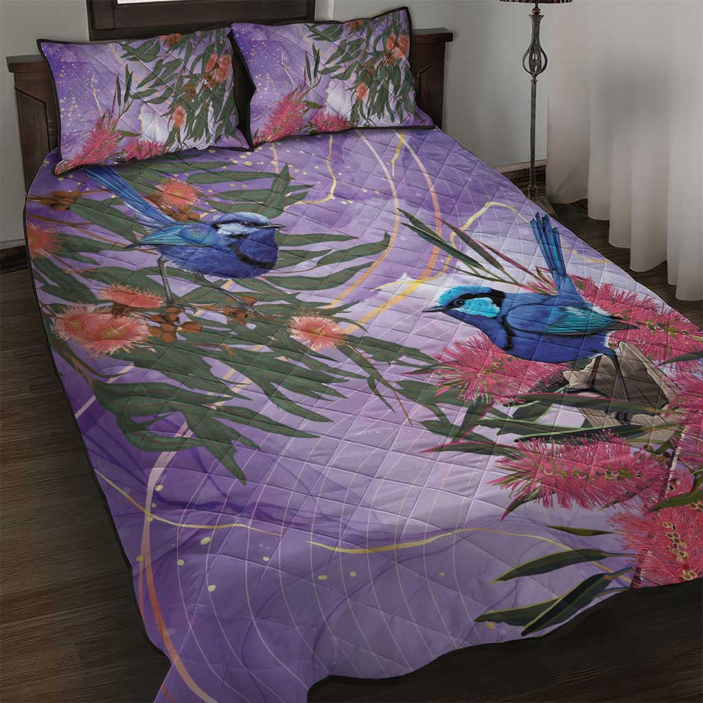 Australia Splendid Fairy Wren on Eucalyptus Quilt Bed Set Epilepsy Awareness - Aussie Hoodie