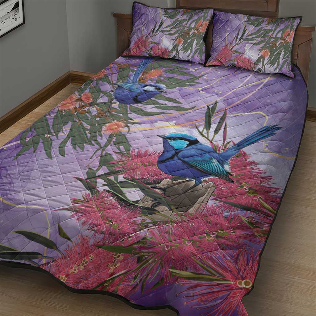 Australia Splendid Fairy Wren on Eucalyptus Quilt Bed Set Epilepsy Awareness - Aussie Hoodie