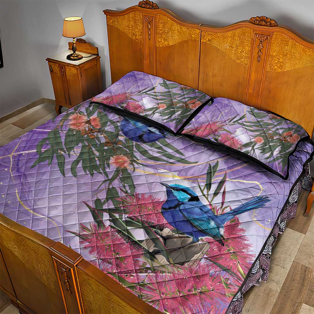 Australia Splendid Fairy Wren on Eucalyptus Quilt Bed Set Epilepsy Awareness - Aussie Hoodie
