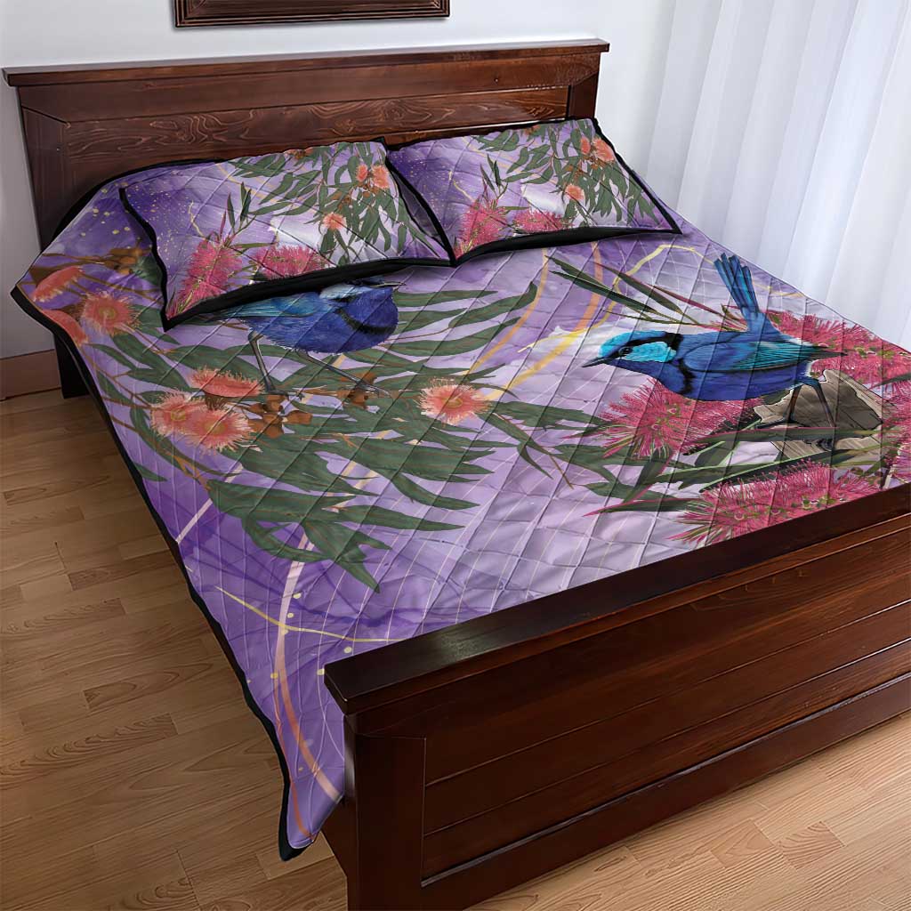 Australia Splendid Fairy Wren on Eucalyptus Quilt Bed Set Epilepsy Awareness - Aussie Hoodie