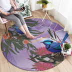 Australia Splendid Fairy Wren on Eucalyptus Round Carpet Epilepsy Awareness - Aussie Hoodie