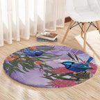 Australia Splendid Fairy Wren on Eucalyptus Round Carpet Epilepsy Awareness - Aussie Hoodie