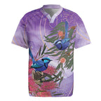 Australia Splendid Fairy Wren on Eucalyptus Rugby Jersey Epilepsy Awareness - Aussie Hoodie